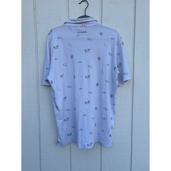 TravisMathew Collection Pacific Shores Polo, White, California Scenes, Sz L - Picture 7 of 8